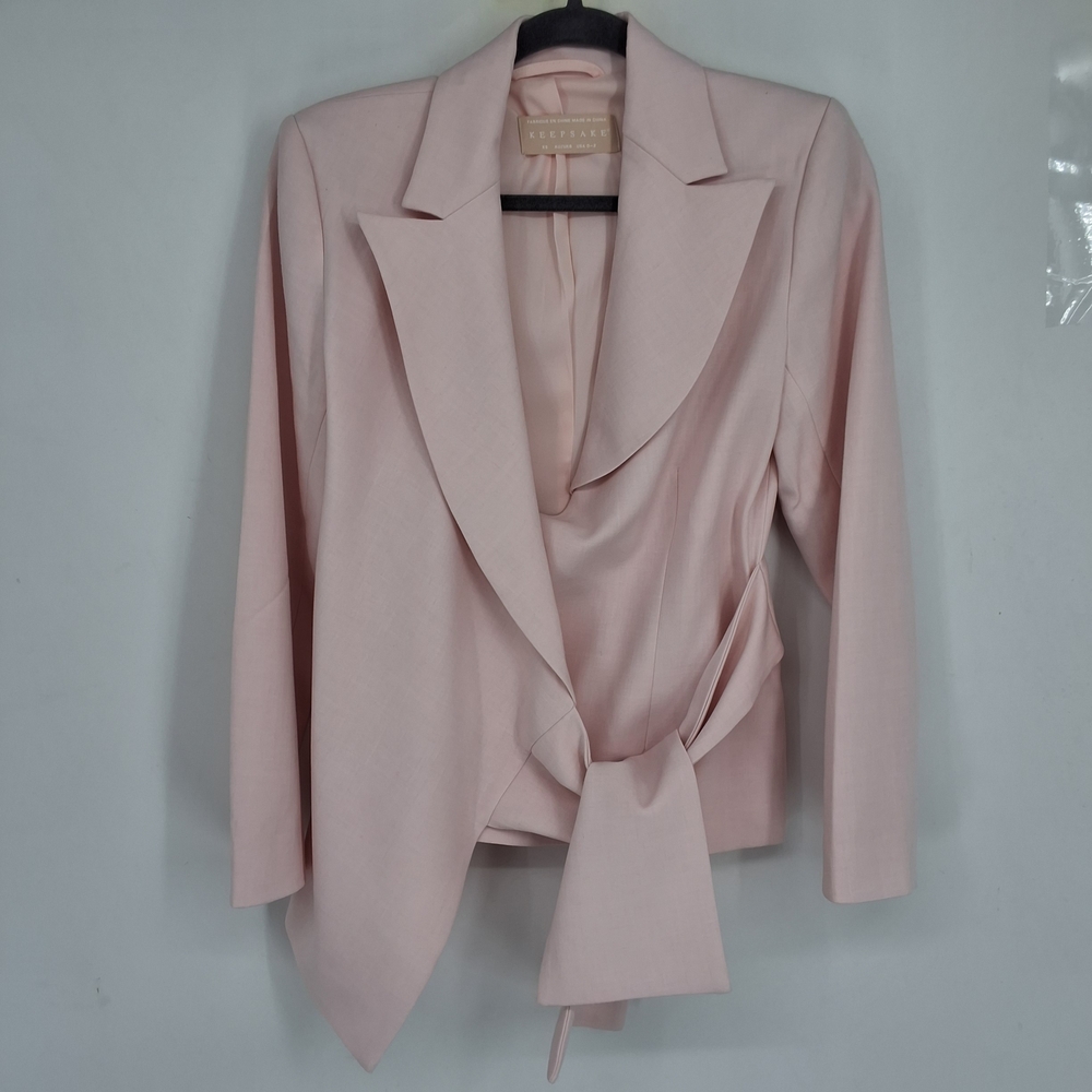 KEEPSAKE SZ XS Pink Women's WRAP Blazer